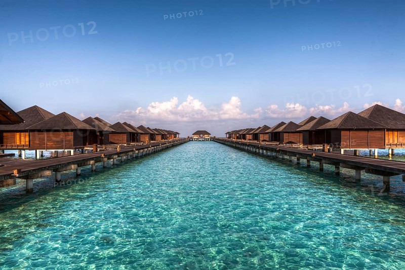 Water bungalows on Paradise Island