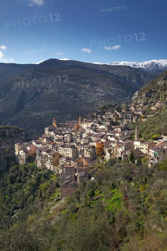 Mountain village of Saorge high above the Roya Valley