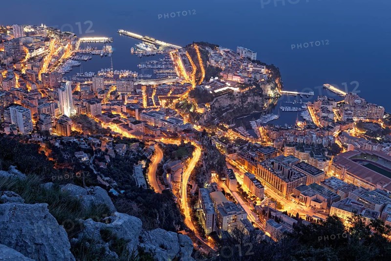 View from Tete de Chien over the Principality of Monaco