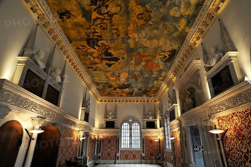 Restored Hirsvogel Hall with a canvas ceiling