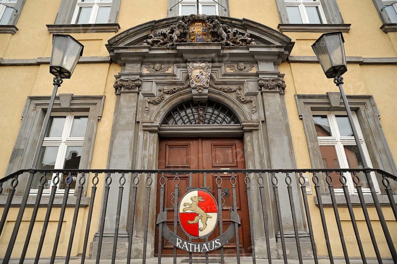 Entrance portal of a former office building