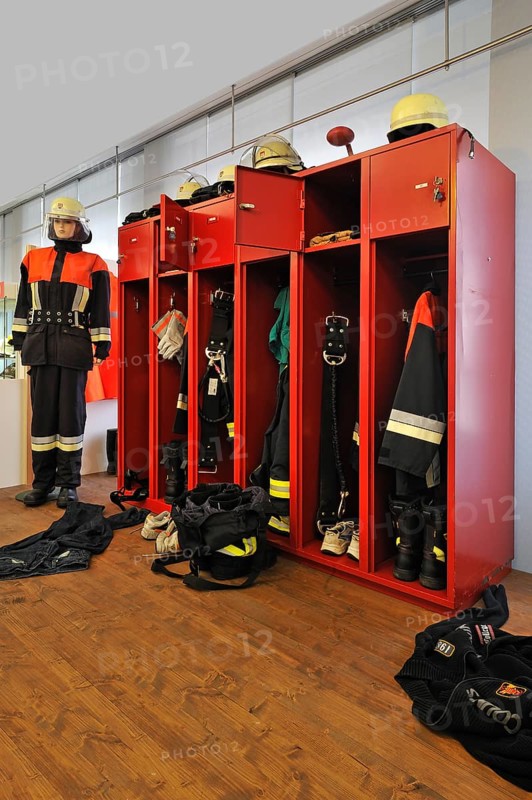 Opened firefighter's lockers during a fire alarm