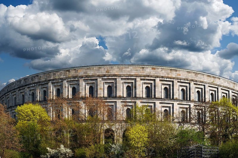 Frontal view of the former unfinished Congress Hall of the NSDAP 1933-1945