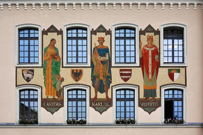 Three large frescoes by Josef Hengge