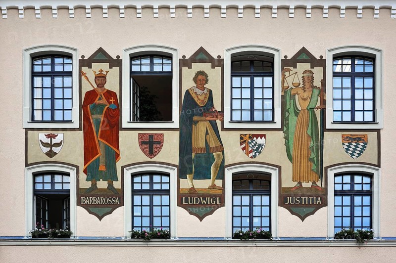 Three large frescoes by Josef Hengge