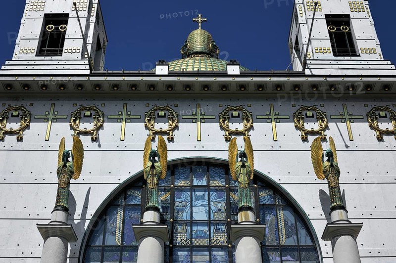 Four Archangels above the main portal of the Church of St. Leopold at Steinhof Psychiatric Hospital