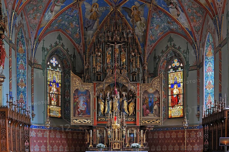 Altar of the neo-Gothic Parish Church of St. Pelagius