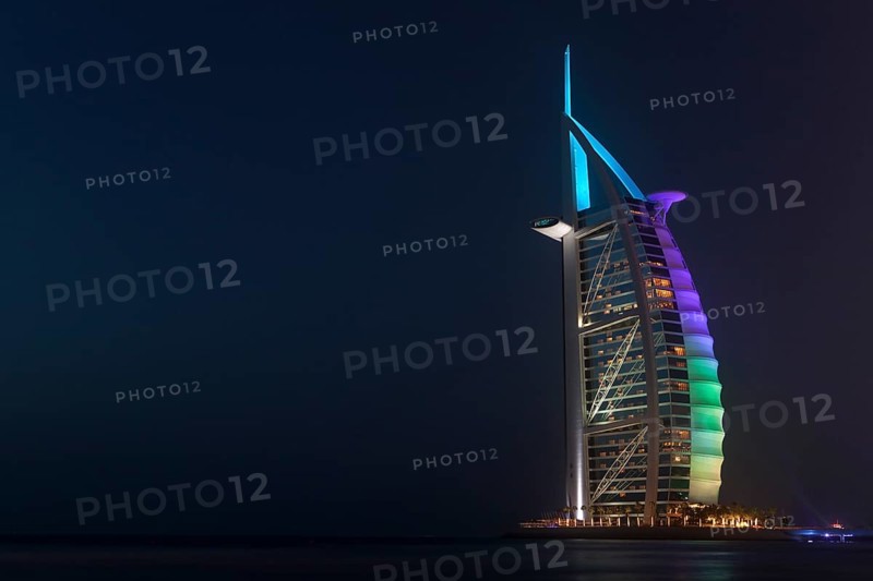 Burj al Arab Hotel at night