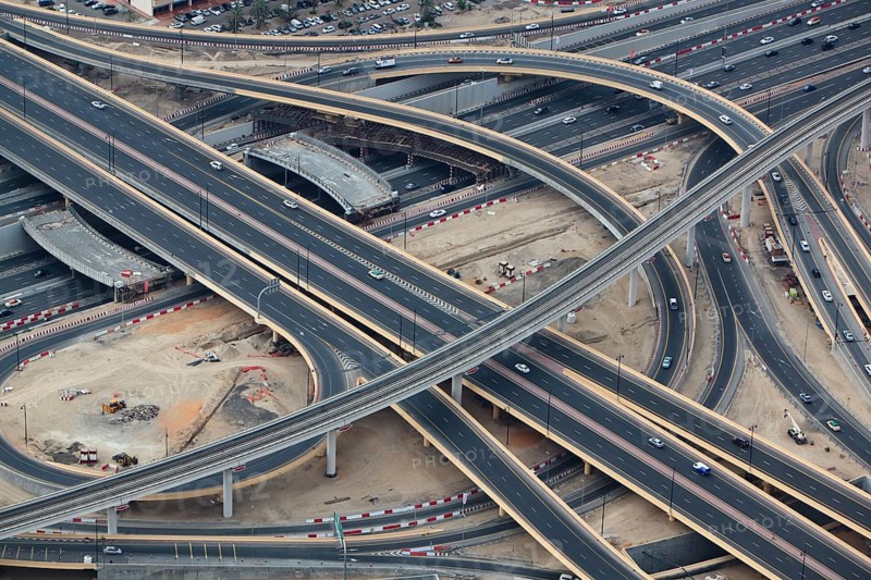 Cars on the highway Sheikh Zayed Road