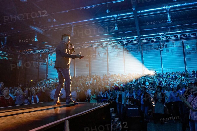 Austrian singer and musician Marc Pircher live at the 19th Schlagernacht in Lucerne
