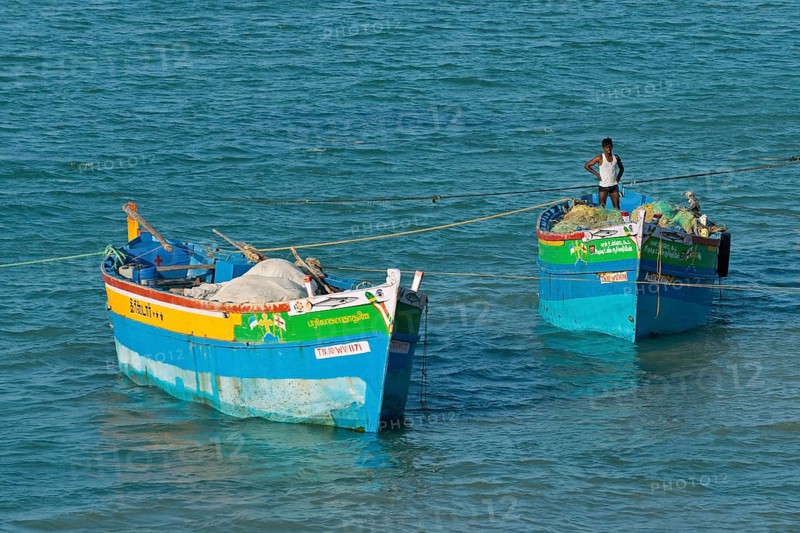 Colourful fishing boats