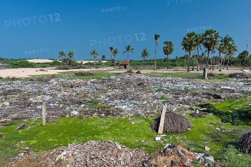 Rubbish next to a road