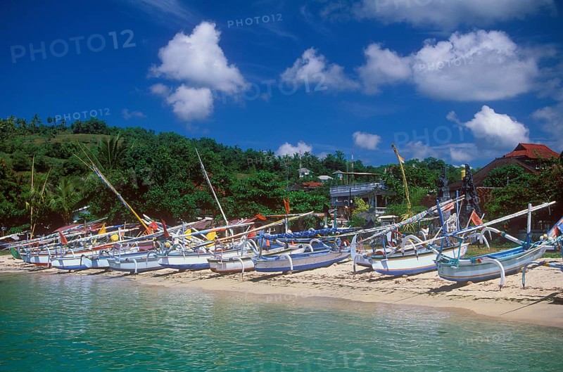 Fishing boats on the beach of Padang Bai