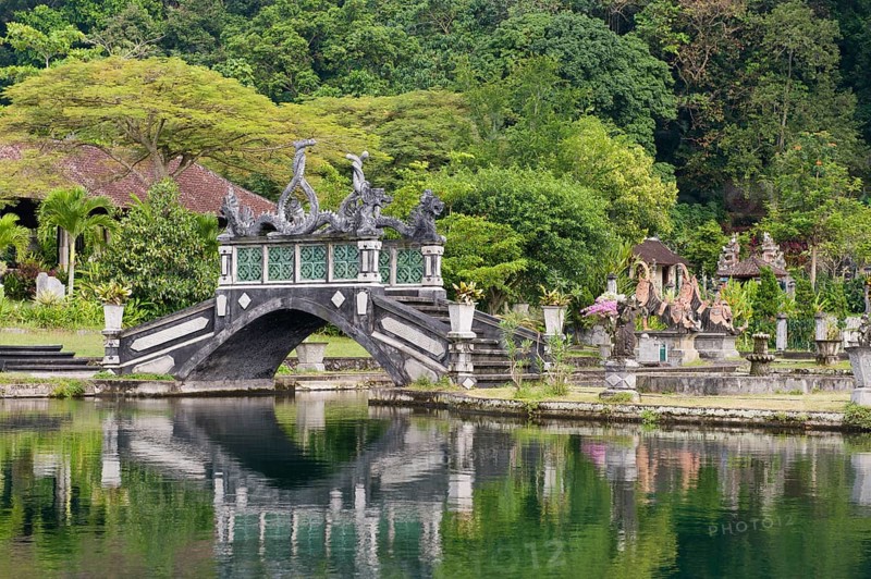 Chinese bridge in the Water Palace of Tirtagangga