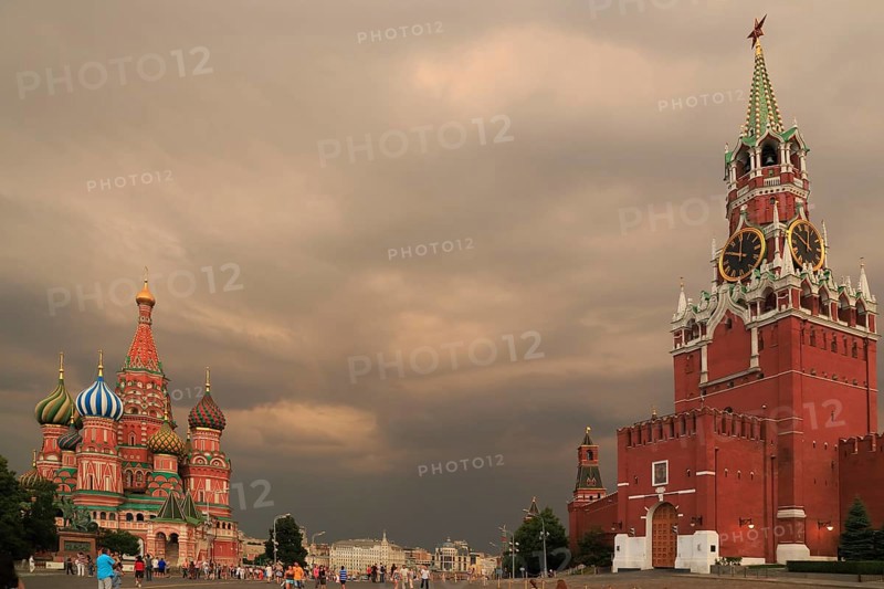Krasnaya Ploshchad or Red Square with the Kremlin and St. Basil's Cathedral
