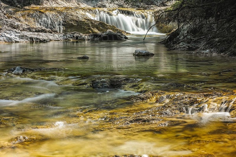 Cascades of a mountain stream