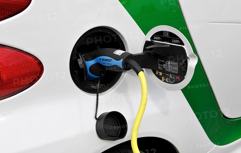 Fuel tank cap and plug of an electric Smart