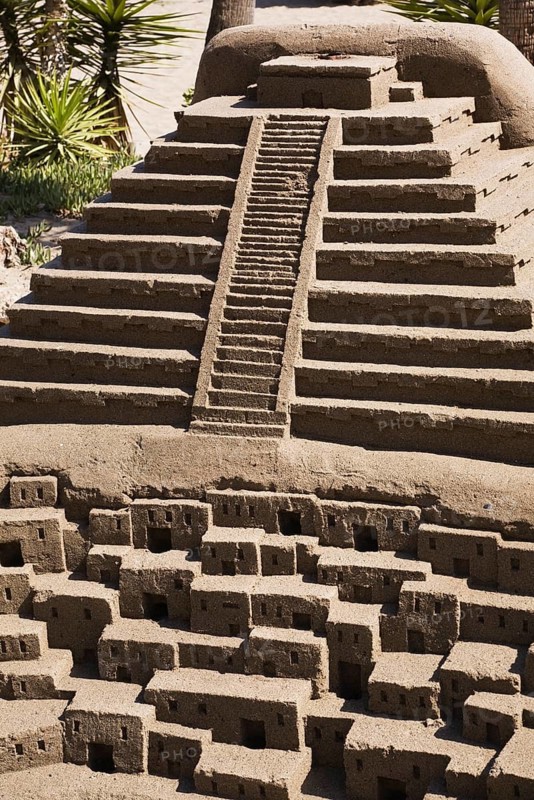 Pyramid and Pueblo houses