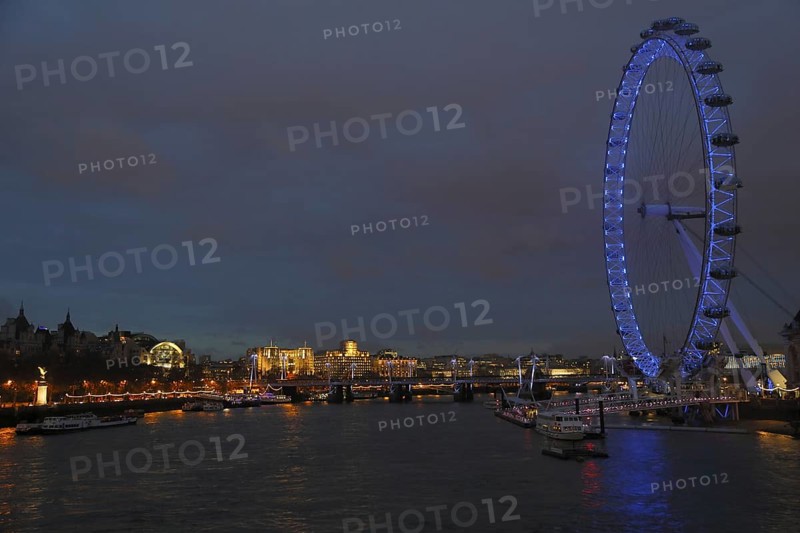River Thames with the London Eye or Millennium Wheel