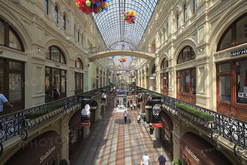 Covered passage in the GUM department store on Red Square