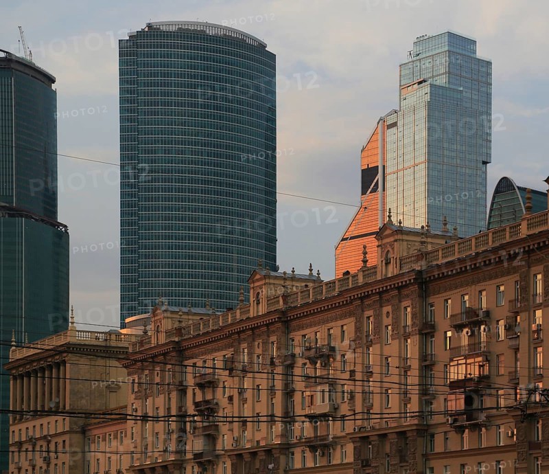 High-rise buildings in the Moscow City development area