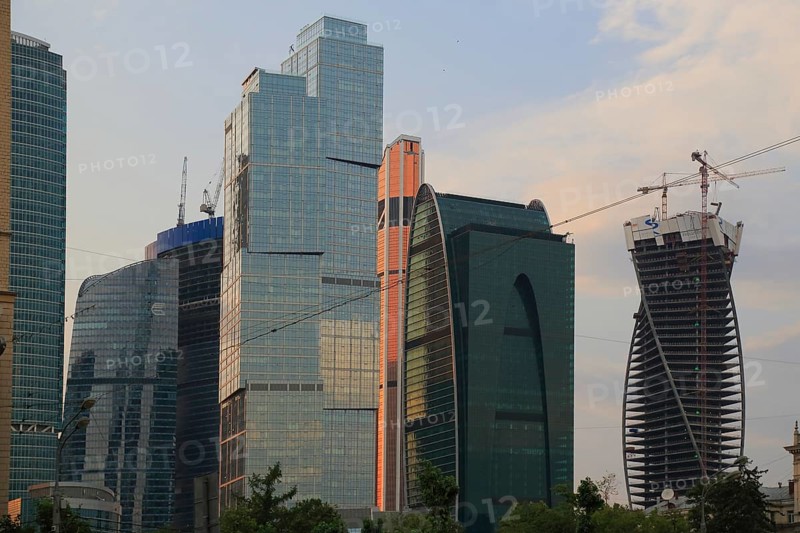 High-rise buildings in the Moscow City development area