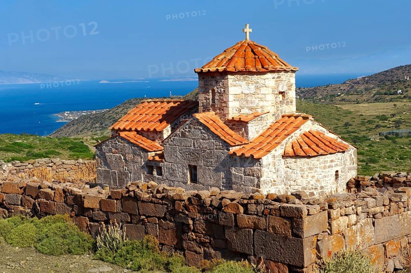 Church of the Byzantine monastery Taxiarhes to the sanctuary of Zeus Hellanios