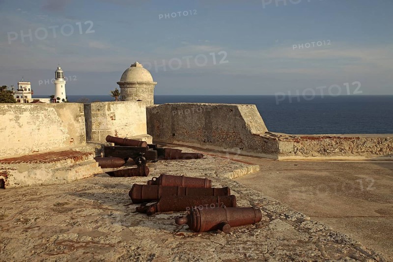 Rusty cannons at the fortress of Castillo de San Pedro de la Roca