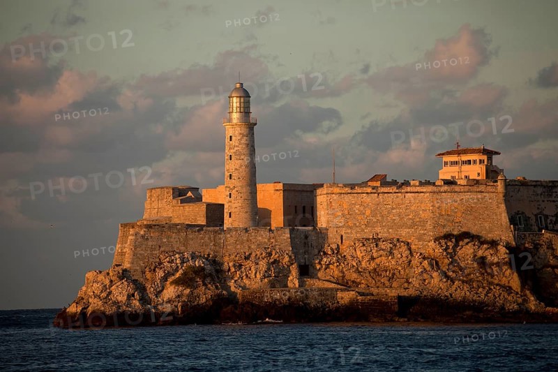 Lighthouse and the fortress of Castillo de los Tres Reyes del Morro