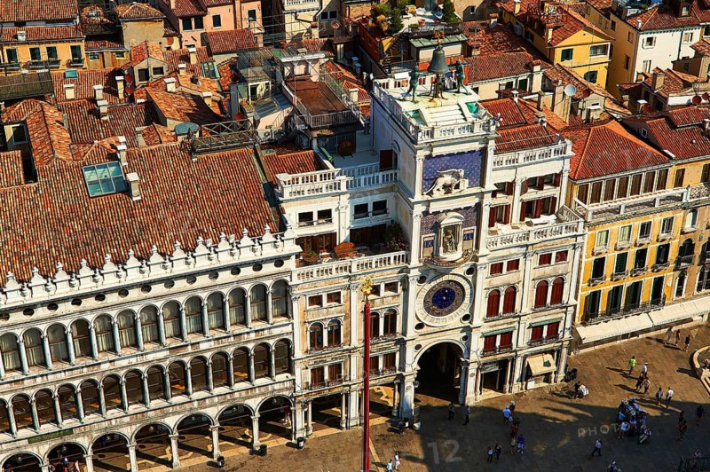 The early Renaissance clock tower of Torre dell' Orologio