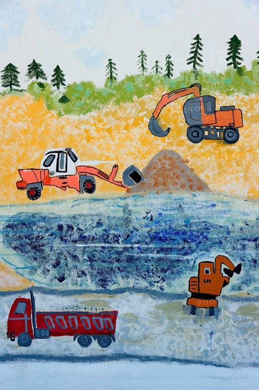 Naive wall painting