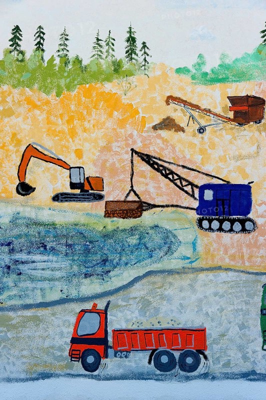 Naive wall painting