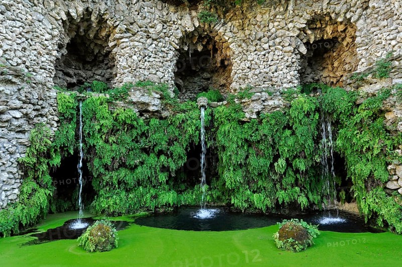 Gargoyles at the grotto of the water source