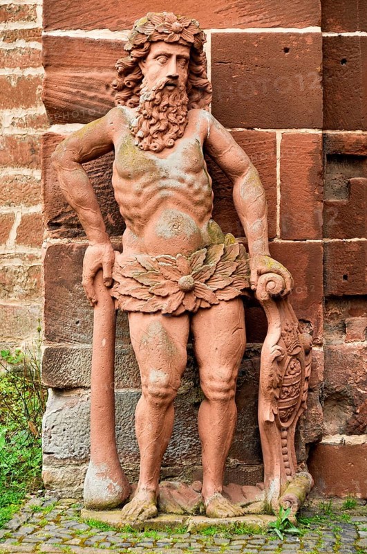 One of the sandstone figures 'wild men'