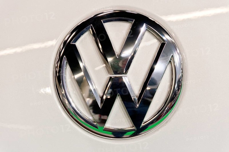 VW Volkswagen logo on a car