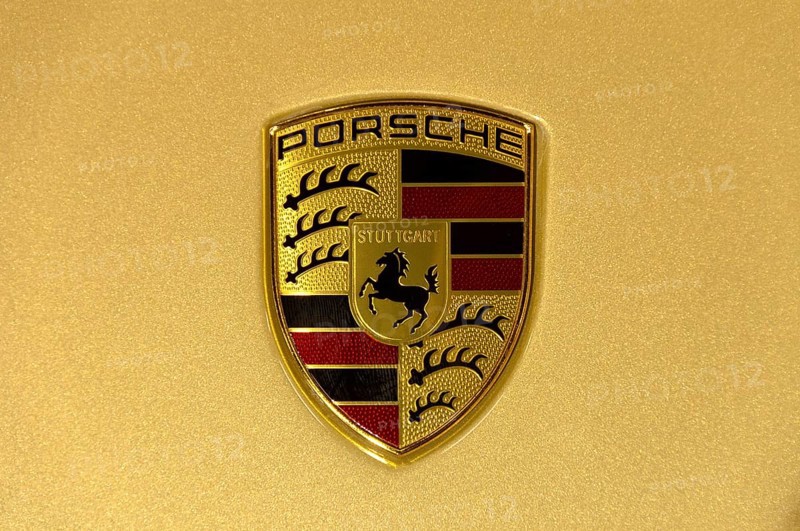 Porsche logo on a car