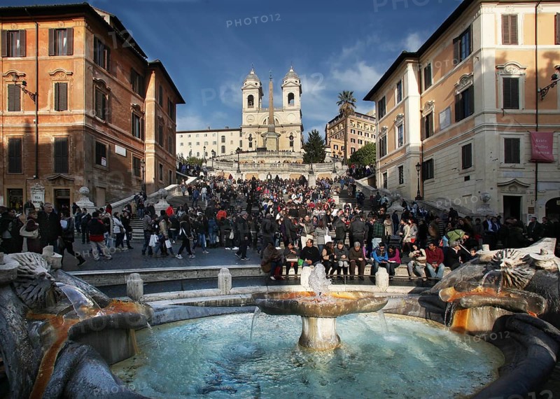 The Spanish Steps and the Trinita dei Monti church