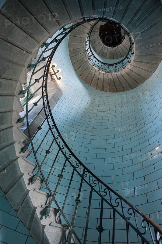 Staircase in the Phare d'Eckmuehl lighthouse
