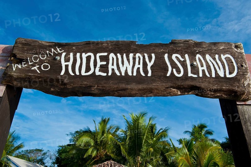 Entrance gate to Hideaway Island
