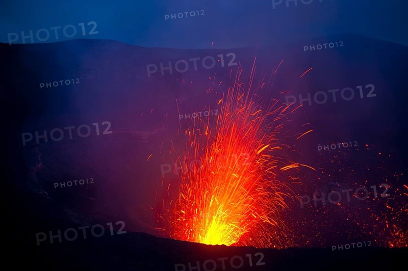 Volcanic eruption of Mount Yasur volcano