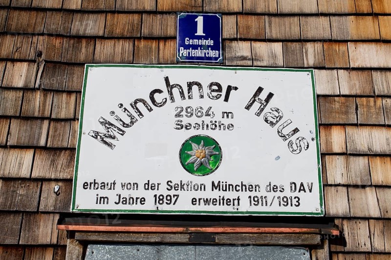 Sign on Muenchner Haus