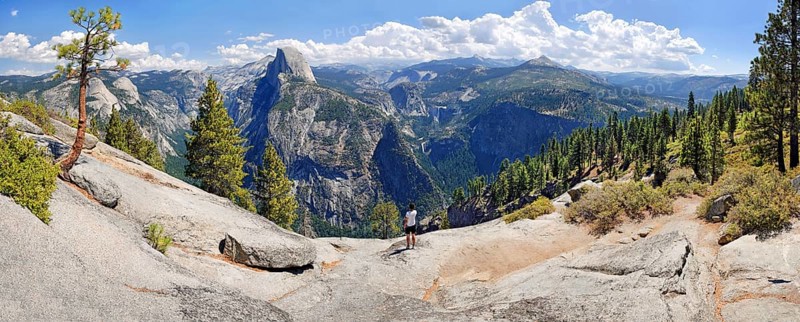 Glacier Point with views of Yosemite Valley with the Half Dome