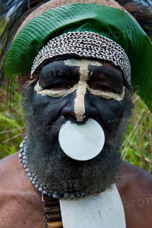 Decorated and painted tribal chief