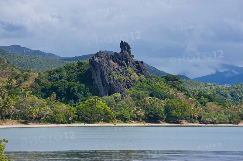 The Linderalique rocks on the east coast of Grande Terre