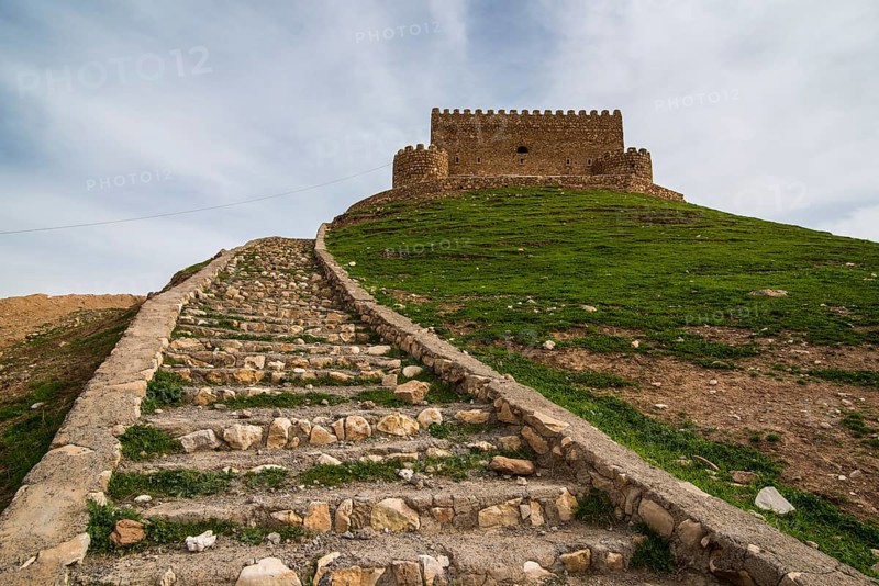 Rough steps leading up to Khanzad Castle