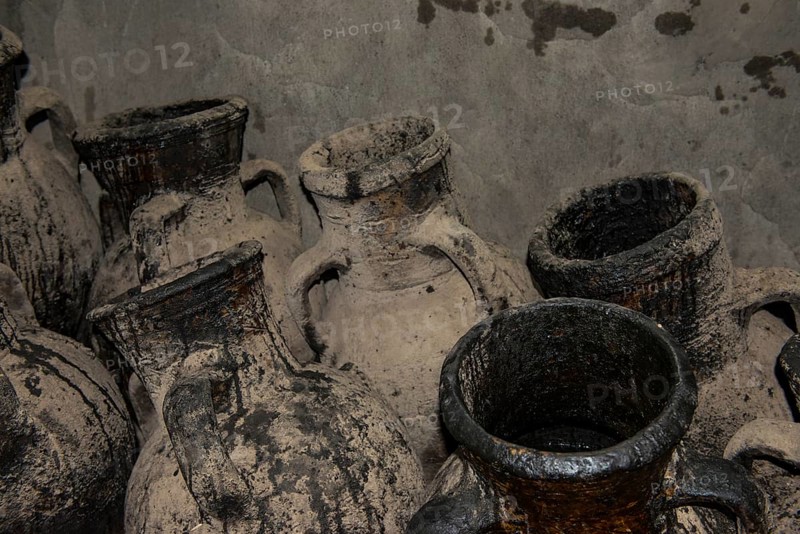 Old olive vases