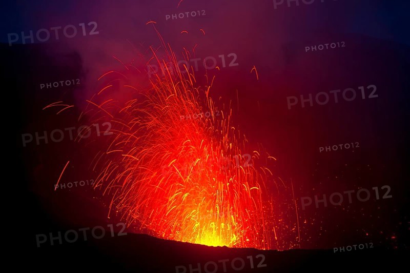 Volcanic eruption of Mount Yasur volcano