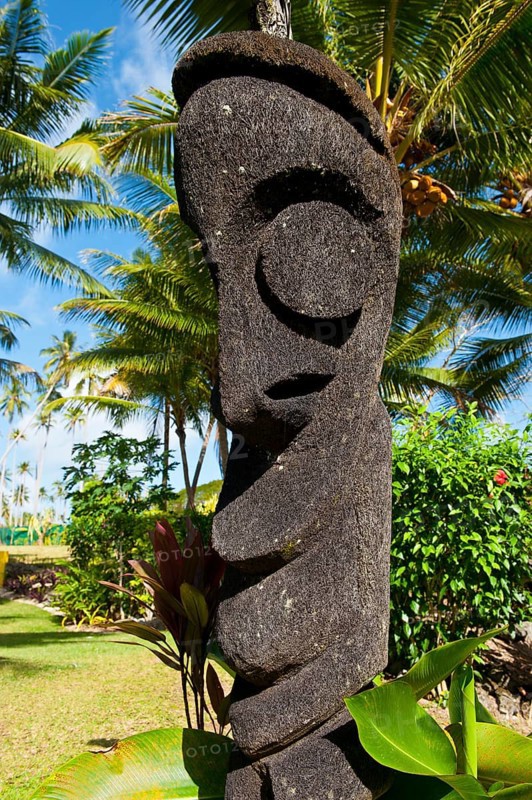 Carved statue at a resort
