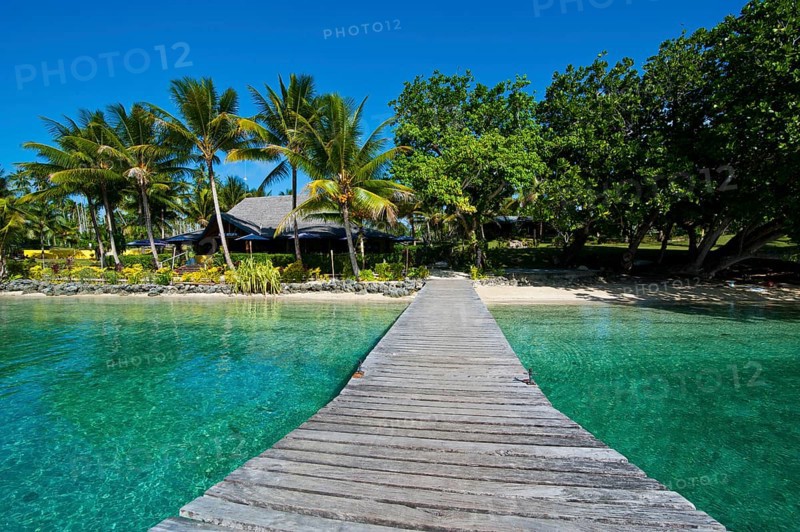 Wooden pier at a resort