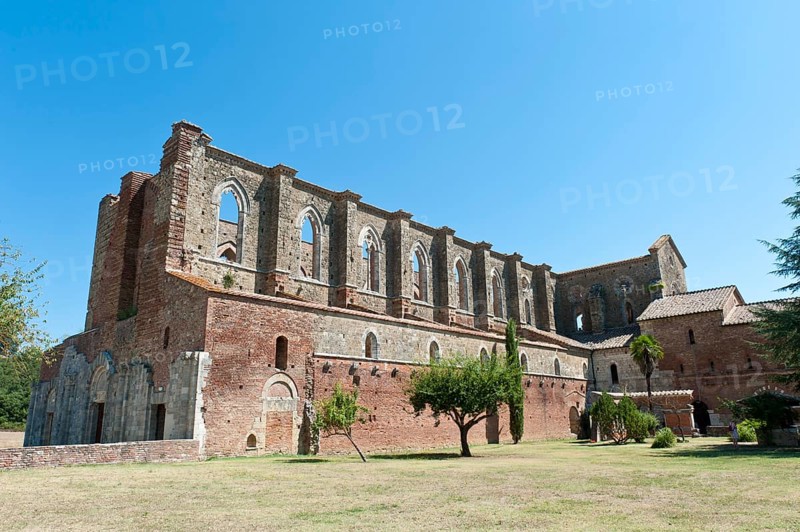 Ruins of the former Cistercian abbey Abbazia San Galgano